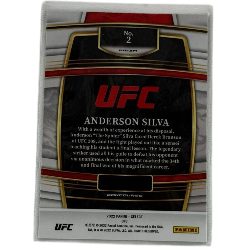 2022 Panini Select UFC‎ - Concourse Anderson Silva #2 Green & Purple Prizm